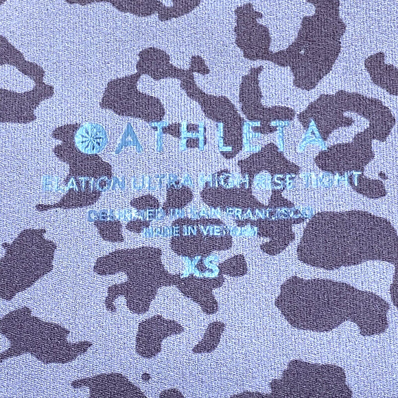 Athleta Elation Ultra High Rise Tight Pants Leggings XS Cheetah Print Women‎ - Picture 4 of 9